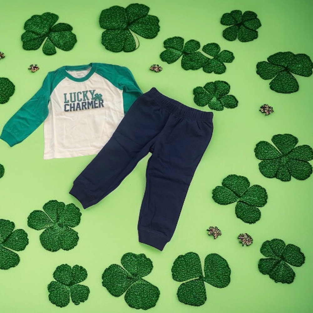 Carter's - 2 Piece Set - Tee & Jogger Pants - Lucky Charmer - 24 months - NWT - Picture 6 of 16